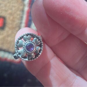 Petite sterling and amethyst ring